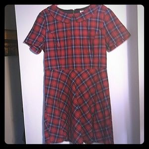 Plaid collared dress